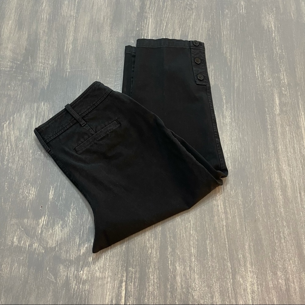 Talbots Petites Black Curvy Capris 6P - Picture 2 of 7